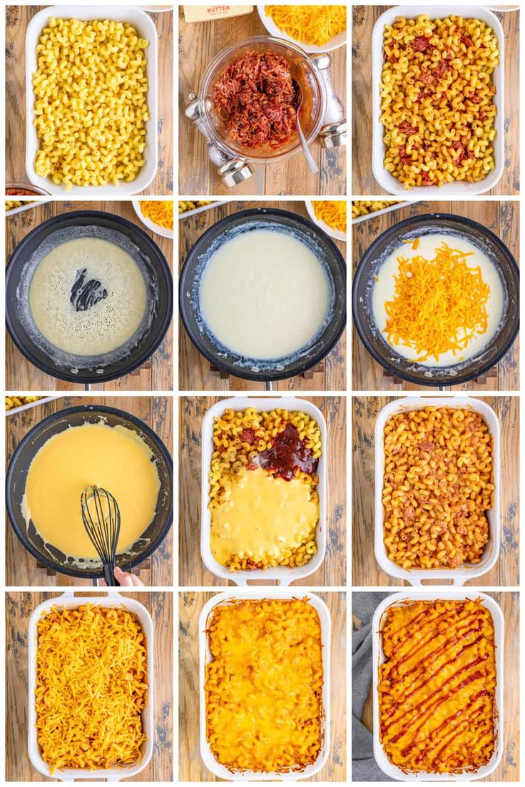 the steps to make corn casserole are shown