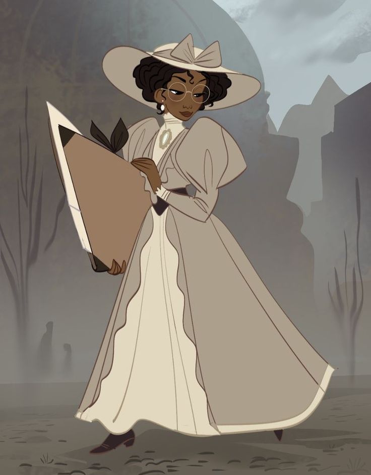 a woman in a white dress and hat holding an umbrella