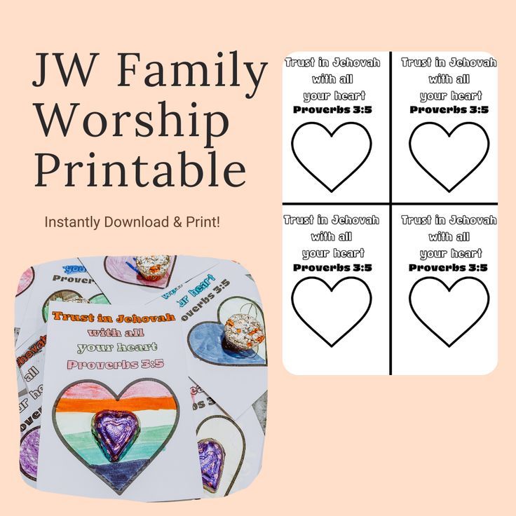 the family worship printable is displayed on a pink background with black and white hearts