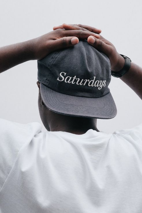 Saturdays Nyc, Shirt Design Inspiration, Clothing Photography, 로고 디자인, Cap Design, Model Poses, Photography Inspiration, A Man, Clothing Brand