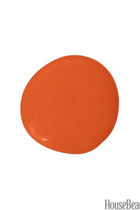 an orange round object on a white background with the words house beauty written below it