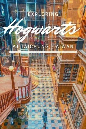 an aerial view of a library with the words exploring hogwarts at tachinn taiwan