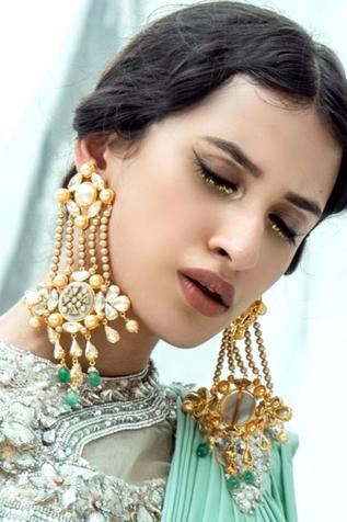 Shop for Bblingg Stone Long Earrings Online at Aza Fashions Fusion Kundan Chandelier Earrings For Reception, Kundan Chandelier Earrings For Reception, Jeweled Bridal Earrings For Reception And Festivals, Elegant Earrings With Mirror Work For Reception, Elegant Mirror Work Earrings For Reception, Elegant Mirror Work Earrings For Festivals, Elegant Bridal Earrings With Mirror Work For Diwali, Elegant Bridal Earrings With Mirror Work For Festivals, Elegant Jhumkas With Mirror Work For Reception