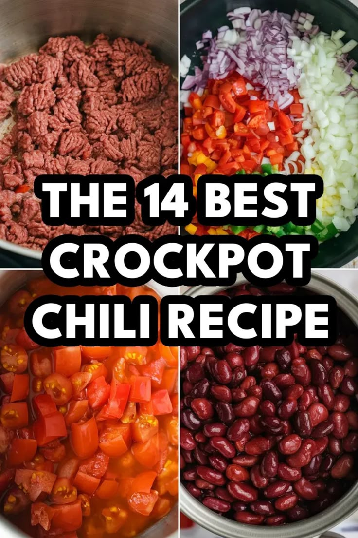 A photo of a crockpot chili recipe Hearty Chili Recipe Crockpot, Cowboy Chili Recipe Crockpot, Slow Cooker Chilli Recipes, Crock Pot Chilli Recipes, Best Mild Chili Recipe, Chili Magic Recipe, Best Chili Recipe Award Winning Crockpot, Homemade Chili Recipe Crockpot, Crock Pot Chili Easy