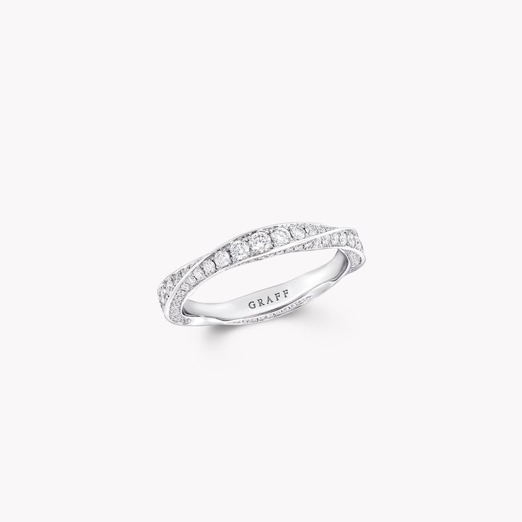 Graff Wedding Band, Graff Rings, Graff Ring, Graff Jewelry, Diamond Shaped Engagement Ring, Spiral Jewelry, Graff Diamonds, Rare Diamond, Pave Diamond Band