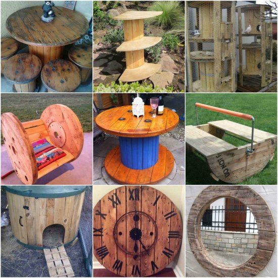 many different types of wooden furniture made out of pallets