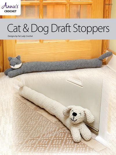 Cat & Dog Draft Stoppers Crochet Pattern Draft Stopper, Winter Wonder, Crochet Gifts, Warm Winter, Diy Gifts, Crochet Pattern, Crochet Patterns, Crochet, Dogs