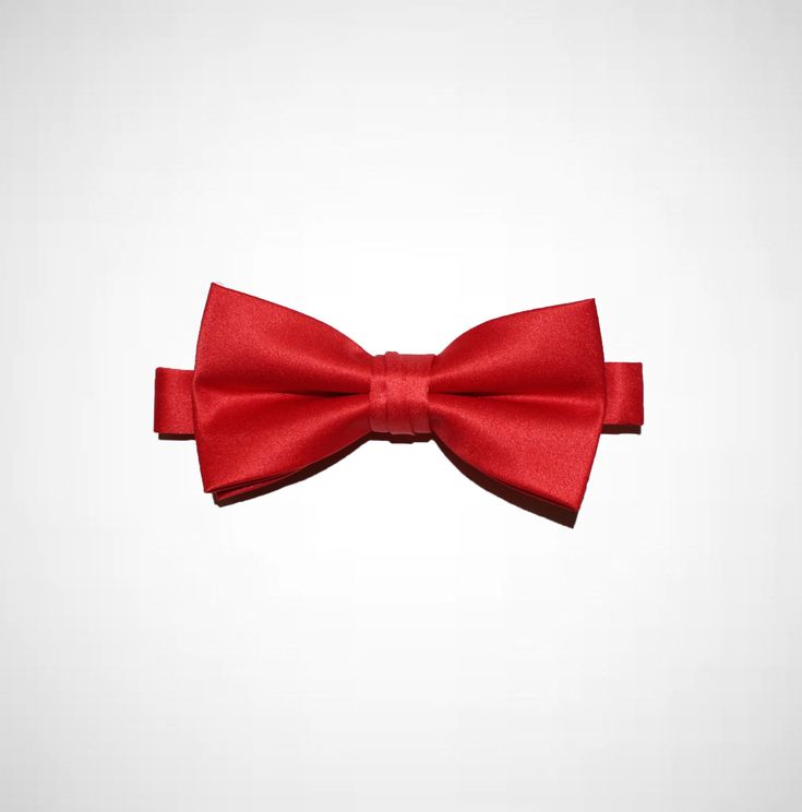 Red Poly/Satin Bow Tie - Women’s Tuxedo Suits | girls prom tuxedo | gal tux | Wedding Party, Bridesmaids Classic Adjustable Solid Color Bow, Classic Adjustable Solid Bow, Summer Formal Pre-tied Bow Tie, Adjustable Solid Satin Bow, Adjustable Pre-tied Solid Bow Tie, Adjustable Solid Bow For Formal Occasions, Adjustable Solid Color Bow For Formal Occasions, Adjustable Solid Color Formal Bow, Summer Solid Bow Ties