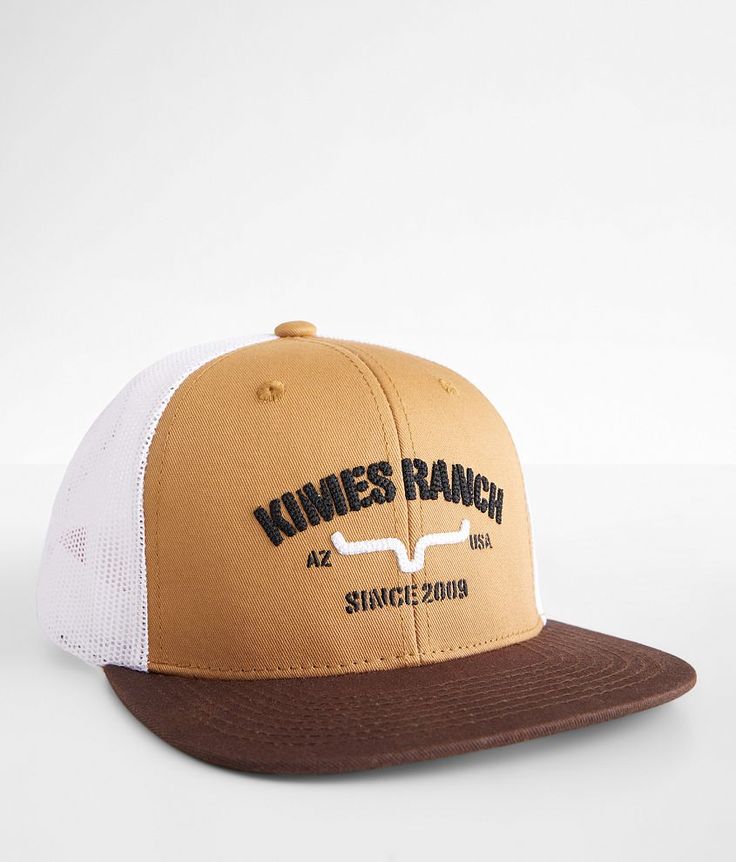 Kimes Ranch Afton Trucker Hat - Brown/White , Men's Workwearbrown Embroidered snapback hat One size fits most. 65% Polyester 35% Cotton. Apparel & Accessories > Clothing Accessories > Hats Western Snapback Hat With Flat Brim, Western Brown Trucker Hat With Flat Bill, Western Style Brown Trucker Hat With Flat Bill, Brown Western Trucker Hat With Flat Brim, Trucker Style Flat Bill Snapback Hat For Rodeo, Brown Baseball Cap For Rodeo, Brown Snapback Baseball Cap For Rodeo, Brown Snapback Hat For Rodeo, Brown Snapback Cap For Rodeo