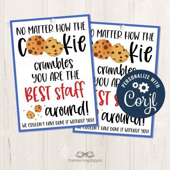 two printable cards with cookies on them