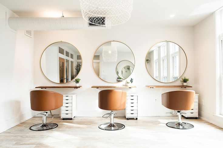 the salon is clean and ready to be used for hairdresser's work