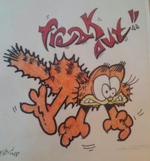 a drawing of a cartoon cat with the word toop on it's chest