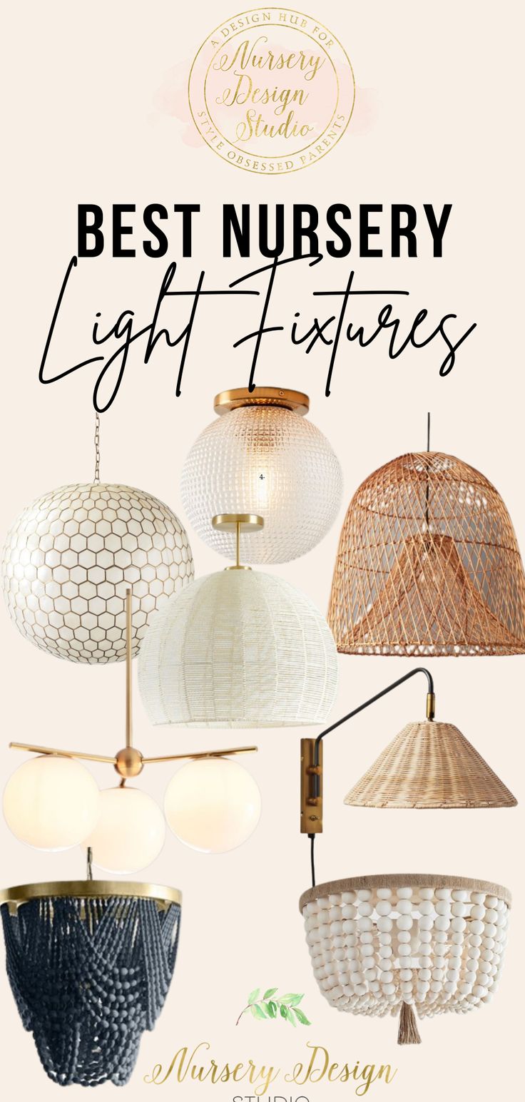 the best nursery light fixtures for your baby's room or playroom, plus free printables