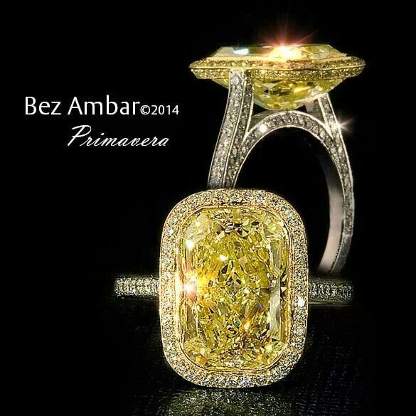 Bez Ambar Bez Ambar, Yellow Diamonds Engagement, Yellow Diamond Engagement Ring, Diamond Fashion Jewelry, Silver Jewellery Online, Fancy Yellow Diamond, Silver Jewelry Handmade, Bling Rings, Fabulous Jewelry