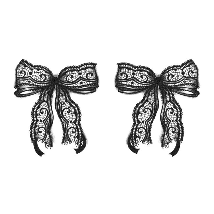 bow tie lace tattoo Lace Design Tattoo, Lace Bows Tattoo, Lace Wings Tattoo, Bow Above Knee Tattoo, Lace Bow Tattoo Designs, Realistic Bow Drawing, Goth Bow Tattoo, Lace Ribbon Tattoo, Thigh Garter Tattoo Lace