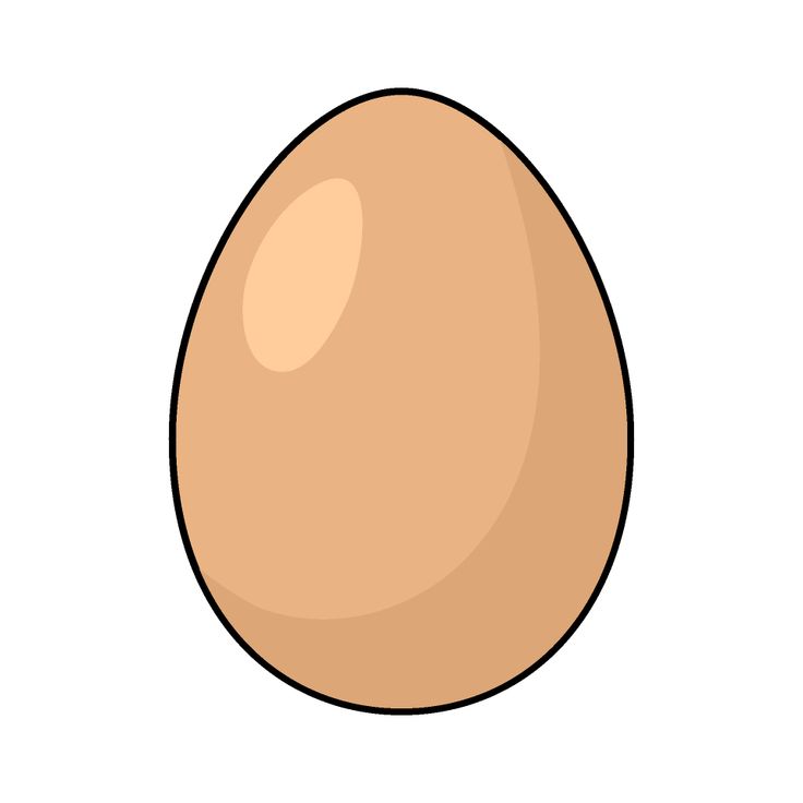 an egg on a white background is shown in this image, it appears to be brown