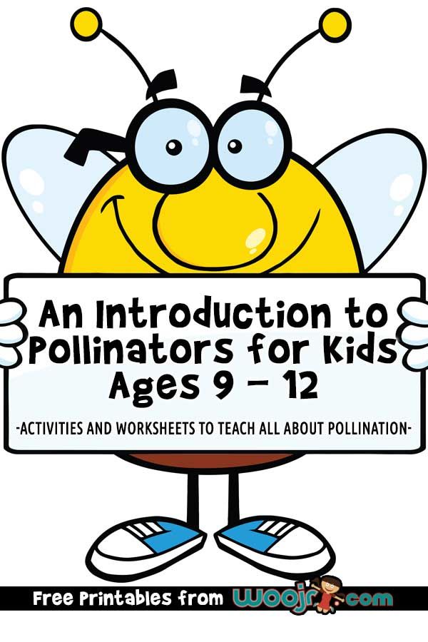 an insect holding up a sign with the words, an instruction to pollinotors for kids