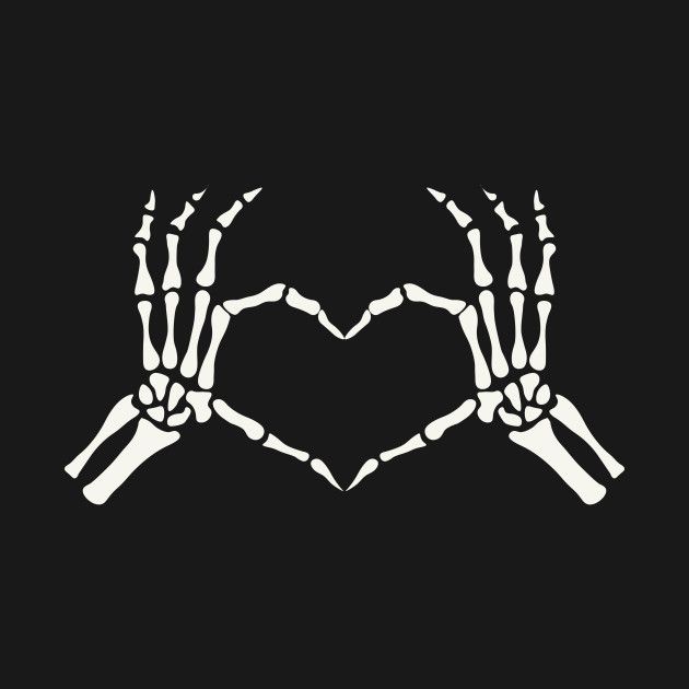 two hands in the shape of a heart on a black background with white lines drawn across it