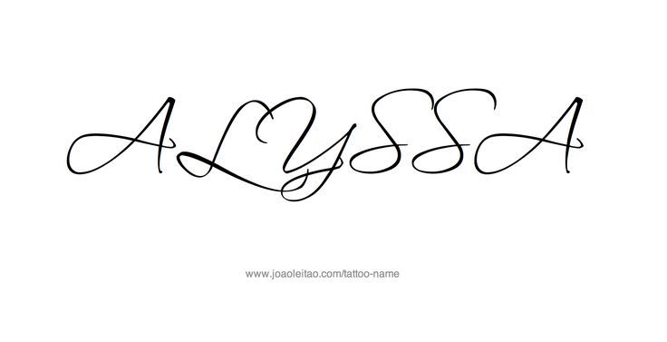 the word alossa written in cursive writing