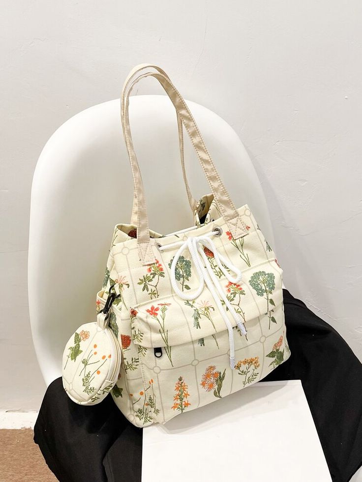 Cute Bags Aesthetic, Shein Bags, Purse For Teens, Bags Cute, Aesthetic Bags, Minimalist Bag, Bags For Teens, Girly Bags, Floral Bags