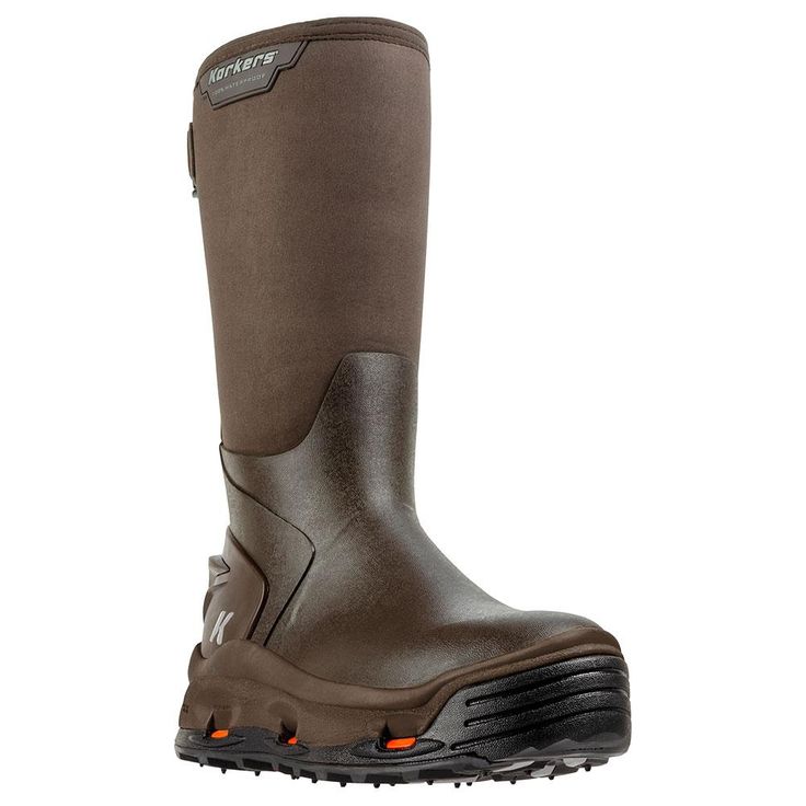 Korkers Neo Storm Winter Boots Men's Brown Steel Toe Boots For Outdoor Activities, Fall Steel Toe Work Boots For Outdoor Activities, Durable Waterproof Hunting Boots With Round Toe, Fall Outdoor Steel Toe Work Boots, Durable Waterproof Hunting Boots, Insulated Brown Boots For Outdoor Activities, Durable Brown Gore-tex Boots, Brown Durable Boots For Outdoor Work, Durable Boots For Outdoor Activities In Fall