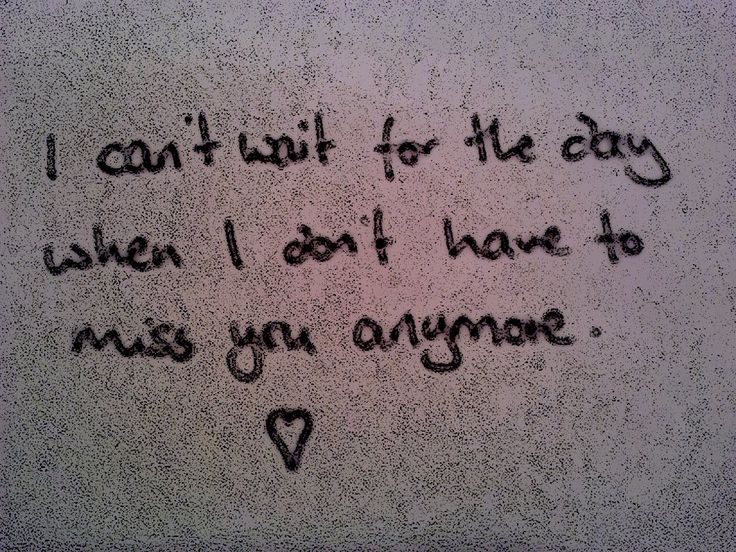 graffiti written on the side of a wall with writing in it that says, i can't wait for the day when i don't have to miss you anymore