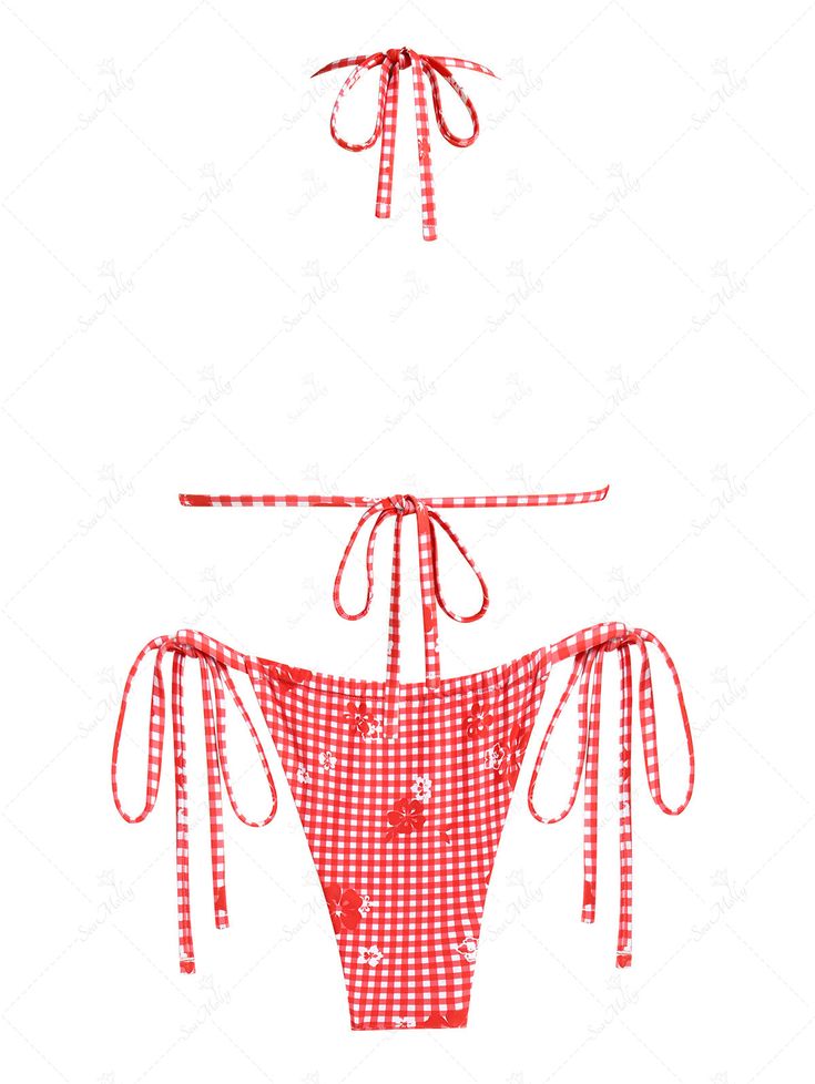 PRODUCT DESCRIPTIONEmbellishment:BowknotFeatures:Wire Free,Padded (Removable Pads),LinedMaterial:Polyester,SpandexNeckline:HalterPattern Type:Floral,GinghamSwimwear Category:Bikini SetType:Triangle Bikini,Tie Side BikiniFabric Stretch:High Stretch Red Triangle Top Swimwear With Tie Back, Red Halter Neck Swimwear With Tie Back, Red Halter Neck Tie Back Swimwear, Red Tie-back Swimwear For Beachwear, Red Tie-back Summer Swimwear, Red Tie Back Swimwear For Beachwear, Red Tie-back Swimwear For Pool, Red Tie Back Swimwear For Pool, Bright Swimsuit