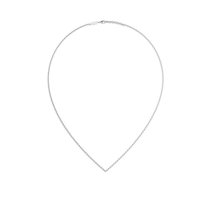 #color_18k-white-gold-vermeil Modern Oval Pendant Necklace With Cable Chain, Modern Oval Necklace With Delicate Chain, Classic Silver Chain Necklace With Oval Pendant, Minimalist Oval Pendant Chain Necklace With Adjustable Chain, Dainty Chain Necklace With Oval Pendant, Classic Oval Pendant Necklace With Chain, Minimalist Chain Necklace With Oval Pendant And Cable Chain, Minimalist Oval Charm Necklace With Delicate Chain, Oval White Gold Necklace With Delicate Chain