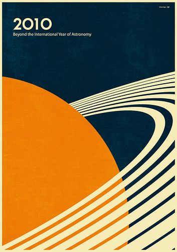 an orange and blue book cover with the title 2010 beyond the international year of astronomy