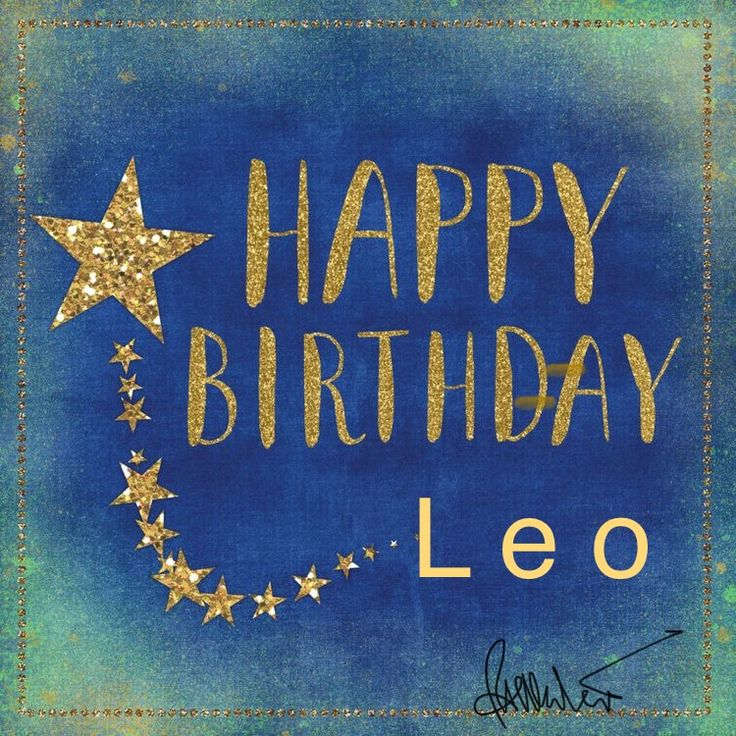 a happy birthday card with gold stars and a crescent on a blue background that says happy birthday