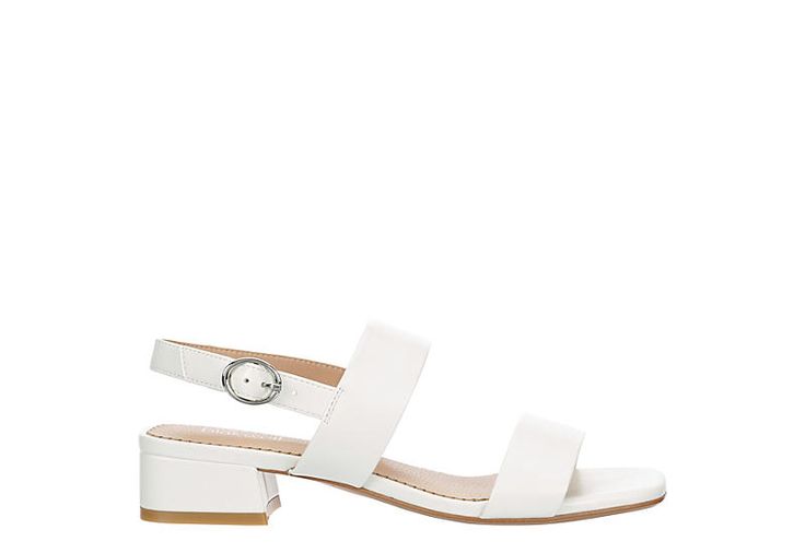 Lauren Blakwell Grace Women s Sandal Sundays and special occasions call for the Grace women s Sandal from Lauren Blakwell. With a faux leather upper featuring wide straps, this stylish slingback is airy and open for warm days. The insole soothes your foot, while heel offers just enough lift. Synthetic upper Slingback buckle strapSquare toeLightly Padded insole1 1/2 block heel Elegant Spring Adjustable Slingback Sandals, Elegant Adjustable Slingback Sandals For Spring, Summer Medium Width Slingback Sandals With Heel Strap, Spring Sandals With Single Strap And Block Heel, Spring Formal Single Strap Sandals, Formal Single Strap Sandals For Spring, Spring Synthetic Slingback Sandals With Strap, Chic Adjustable Slingback Sandals In Synthetic, Modern Slingback Sandals With Buckle Closure For Summer