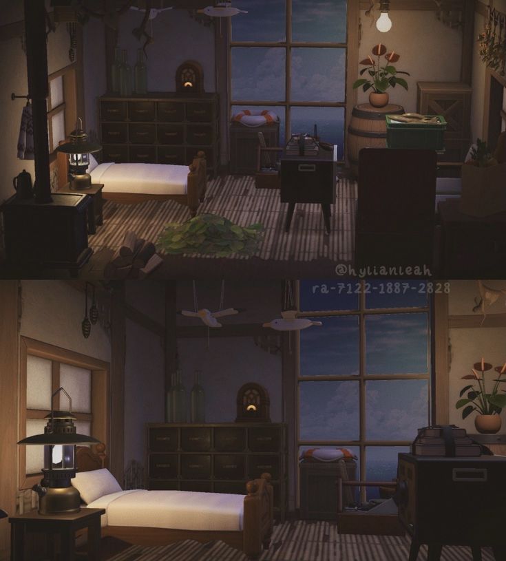 there are three pictures of the same room