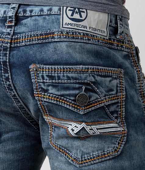 Buckle American Fighter Men's Jeans Jeans Pent, Mens Jeans Pockets, American Fighter Shirts, Mens Outdoor Clothing, Denim Jeans Fashion, American Fighter, Mens Fashion Jeans, Denim Pocket, African Men Fashion