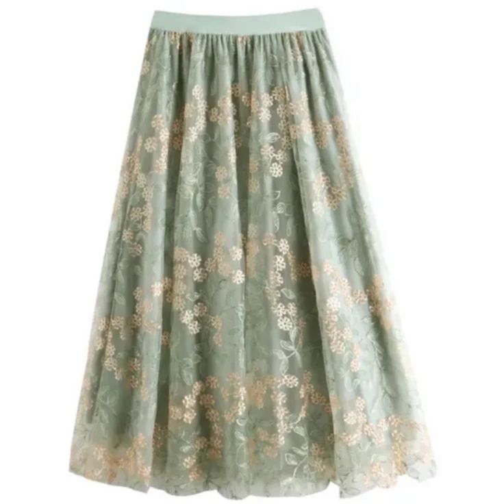 Dirholl Women's A-Line Fairy Elastic Waist Tulle Midi Skirt ~ Lace Green New Dirholl Women's A-Line Fairy Elastic Waist Tulle Midi Skirt ~ Lace Green Pull On Closure Material: 100% Polyester, Super Soft Fabric, Skin-Friendly And Comfortable To Wear Features: Pull On Closure, Expandable Waistband, Well-Lined, Floral Print, Flow Big Hem, Fairy Style; Easy To Pair With Your Shirt, Blouse Or Sweater Occasion: Suitable For Casual Wear, Street, School, Dating, Working, Wedding And Holiday Etc. Color: Long Wrap Skirt, Long Floral Skirt, Gauze Skirts, Fairy Skirt, Solid Skirt, Tulle Midi Skirt, Tulle Tutu Skirt, Wrap Maxi Skirt, Long Skirts For Women