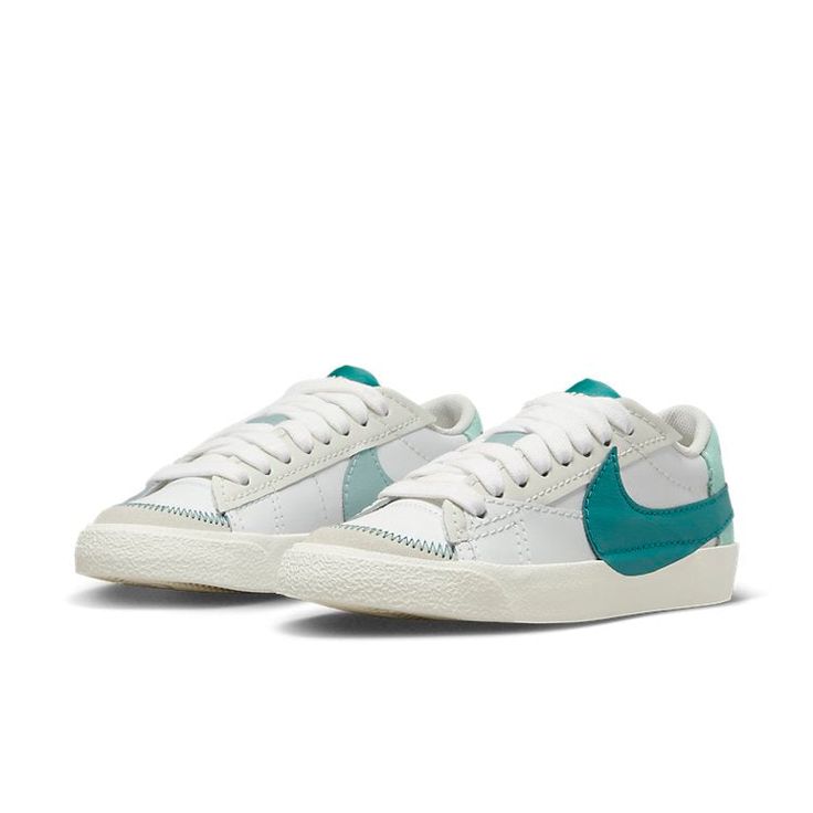 (WMNS) Nike Blazer Low '77 Jumbo 'White Teal' DQ1470-106 Nike Blazer Low 77 Jumbo, Blazer Shoes, Nike Blazer Low 77, Nike Blazer Low, Streetwear Shoes, Blazer Low, Limited Edition Sneakers, Red Nike, Classic Blazer