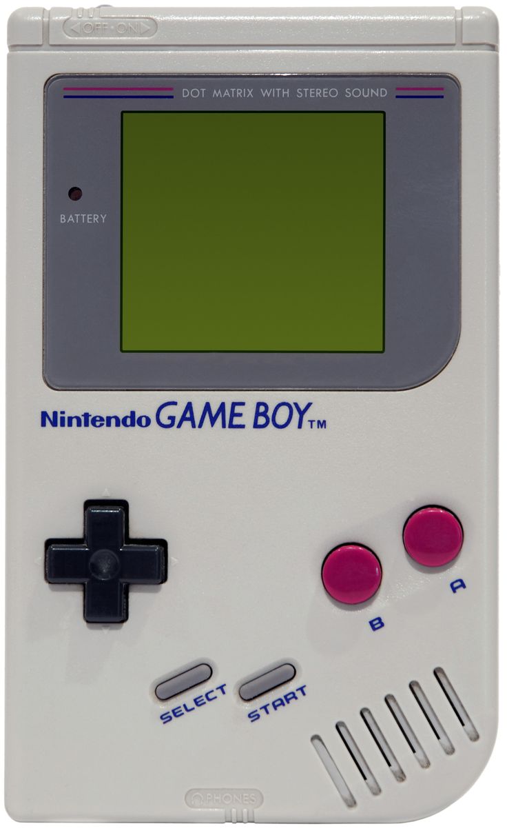 an old nintendo game boy is shown in this image