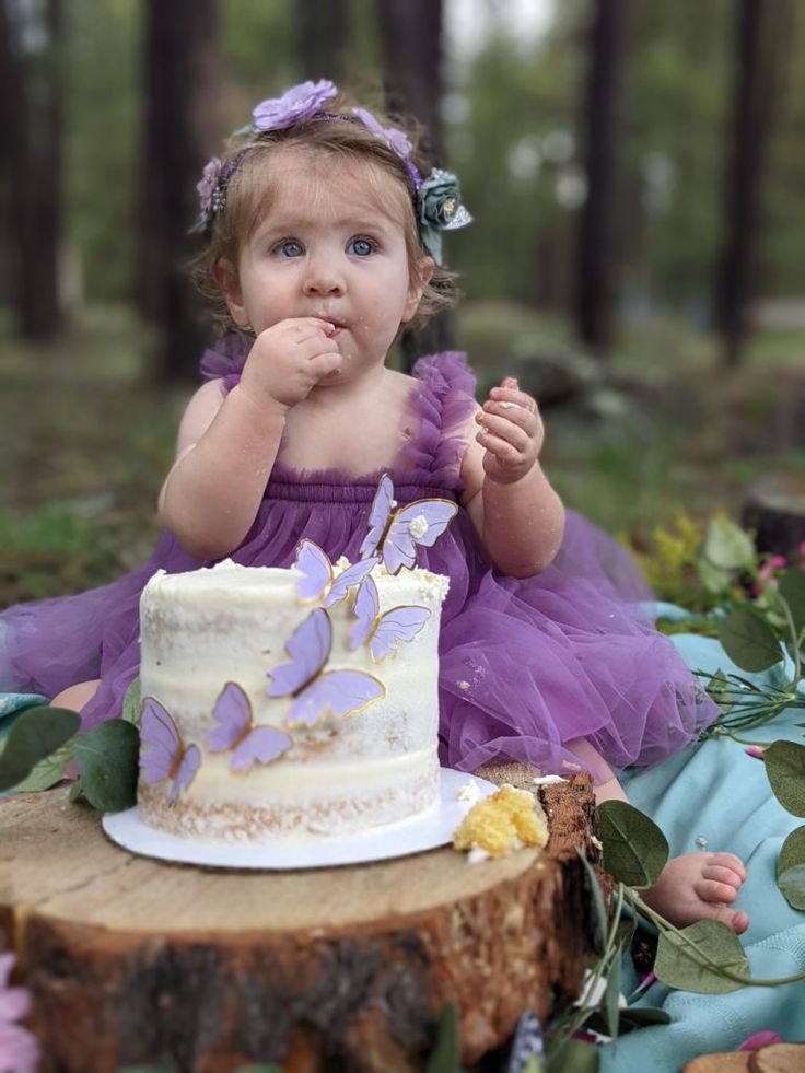 Enchanted Onederland Birthday, Enchanted Forest One Year Old Party, Enchanting First Birthday, Enchanted 1st Birthday Party, Fairy First Birthday Pictures, My Fairy First Birthday Photoshoot, Enchanted Forest 1st Birthday Girl, Fairy First Cake Smash, Fairy First Photoshoot