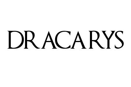 the logo for dracarys's is shown in black on a white background