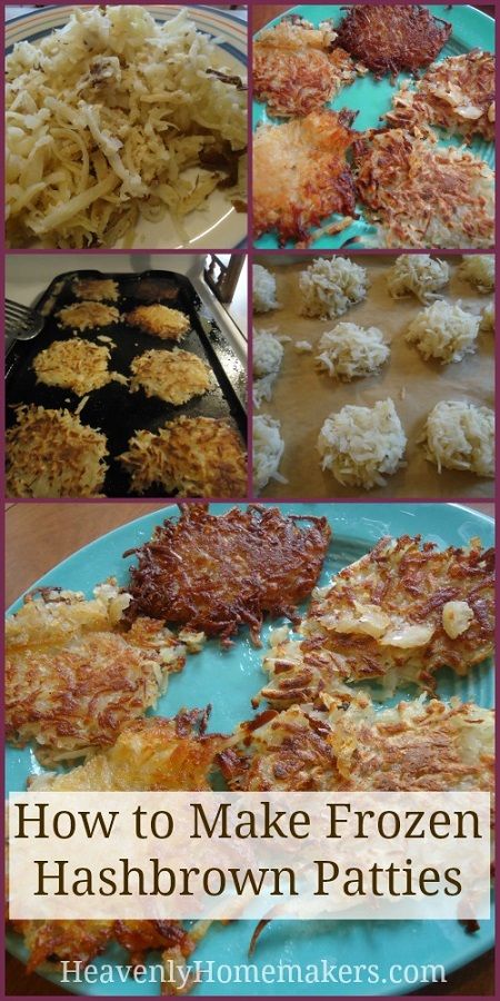 how to make frozen hashbrown patties