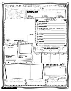 the great american escape worksheet is shown in this black and white photo, with information