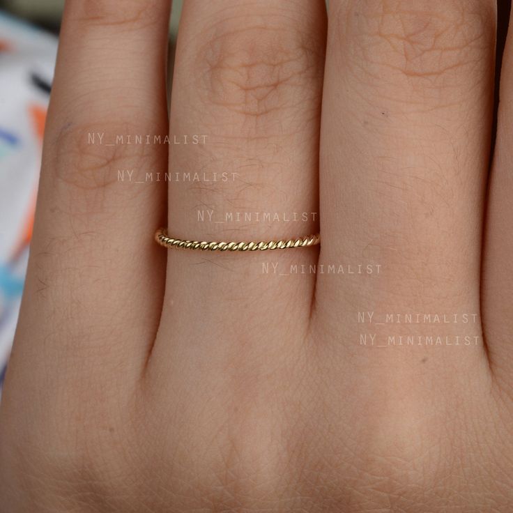 This ring is made with Solid 14K Yellow Gold Twist Rope Spinner Eternity Band Ring Handmade Fine Birthday Giving Jewelry Gift For Friends * SKU: SGR00208 * Made to Order. * Gold Purity: 14K Solid Yellow Gold (stamped) * Custom Gold Color: Yellow, Rose, White Gold * Custom Gold Purity: 9K/14K/18K (Charges Apply) Product Measurements:- Ring Size: 2 to 10 (All sizes available) ✦ Size can be customized as per your request, please mention the required size in buyer notes (Charges may apply). ✦ Shippi Dainty Toe Ring Jewelry For Anniversary, Minimalist Yellow Gold Band As Gift, Dainty 14k Gold Band As Gift, Dainty 14k Gold Band For Gift, Hypoallergenic 14k Gold Round Band Ring, Hypoallergenic 14k Gold Rings, Gold Minimalist Eternity Band Gift, Delicate 14k Gold Bands For Gifts, 14k Gold Filled Jewelry For Anniversary