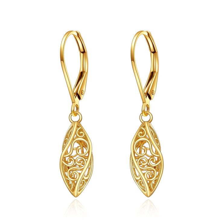 PRICES MAY VARY. ღUnique Designღ Celtic knot is a knot that has no beginning and no end, meaning endless vitality and never-ending love. Many people regard it as a lucky charm, hoping to bring good luck and good mood to themselves. ღMeasurementღ Gold Earrings Size: 27.5 mm*11.2mm; Total Weight: 2.11 g. ღIdeal Giftღ This dangle earrings packaged in a beautiful box is a great gift for wife, mother, daughter, niece, or girlfriend on Anniversary, Birthday, Valentine's Day, Mother's day, Party and et Gold Jewelry Stores, Gold Dangle Earrings, Jewelry Birthday, Islamic Wallpaper, Leverback Earrings, Birthday Jewelry Gift, Yellow Gold Earring, Opal Earrings, Gold Earrings Dangle