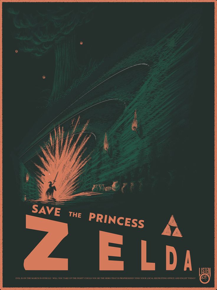 the poster for zelda's movie, save the princess