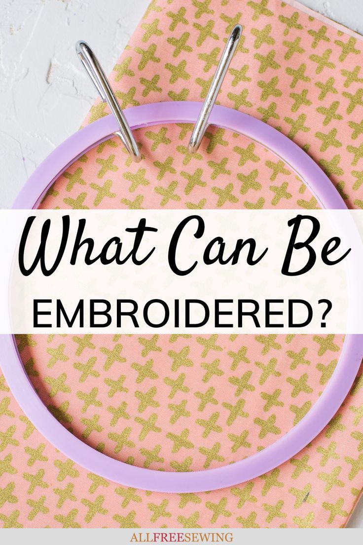 an embroidery hoop with the words what can be embroidered? on it