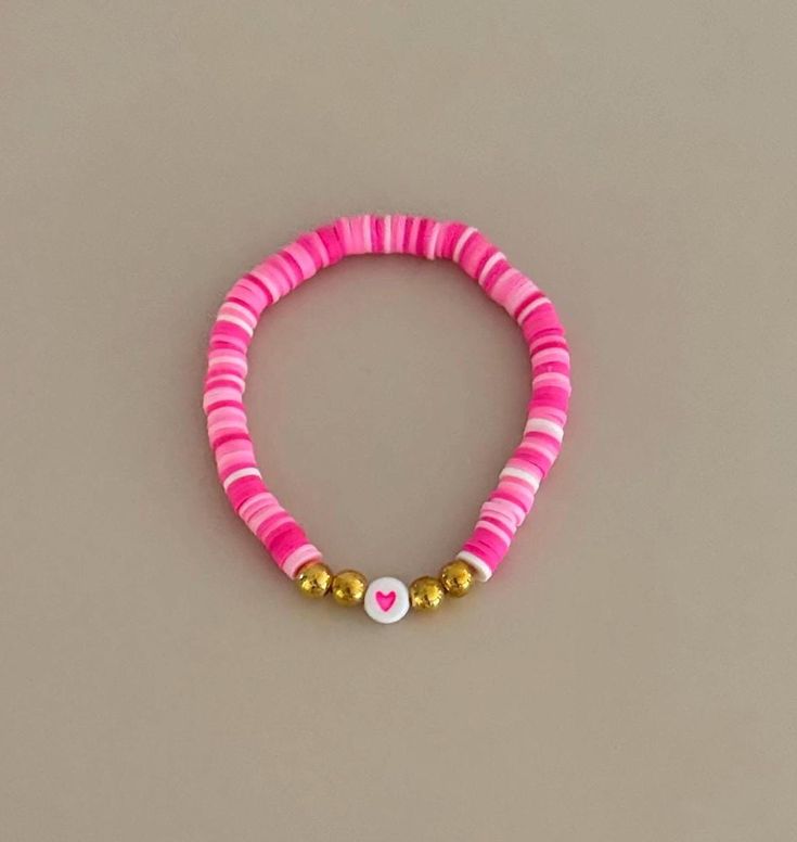 Bright pinkalicious love bracelet Pink Round Beads Charm Bracelet For Friendship, Pink Charm Bracelet With Round Beads For Friendship, Pink Heart Beads Jewelry For Friendship, Pink Heart-shaped Jewelry For Friendship, Pink Beaded Charm Bangle Bracelet, Pink Beaded Bangle Charm Bracelet, Trendy Pink Heart Charm Bracelet, Trendy Pink Bracelets With Heart Beads, Trendy Pink Beaded Charm Bracelet