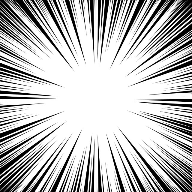 an abstract black and white background with lines in the center, forming a starburst