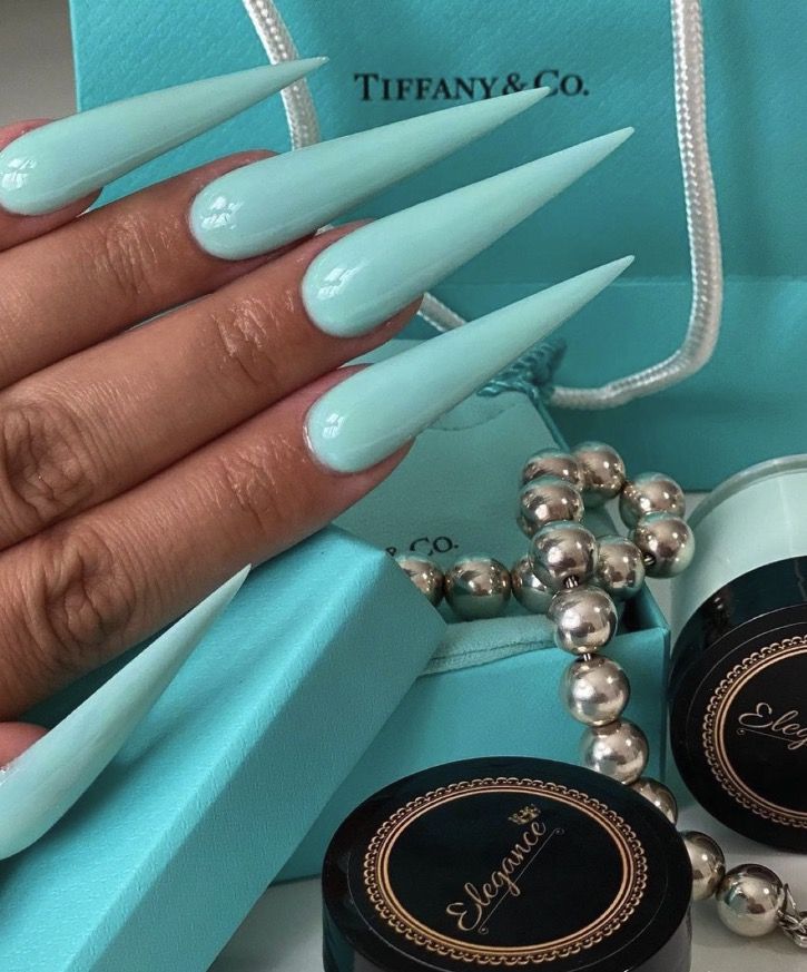 60 Stylish Tiffany Blue Nail Ideas Nail Contest, Blue Nail Ideas, Tiffany Blue Nails, Blue Toe Nails, Tiffany Nails, Mint Green Nails, Blue Nail Color, Blue Ombre Nails, Tiffany Blue Color