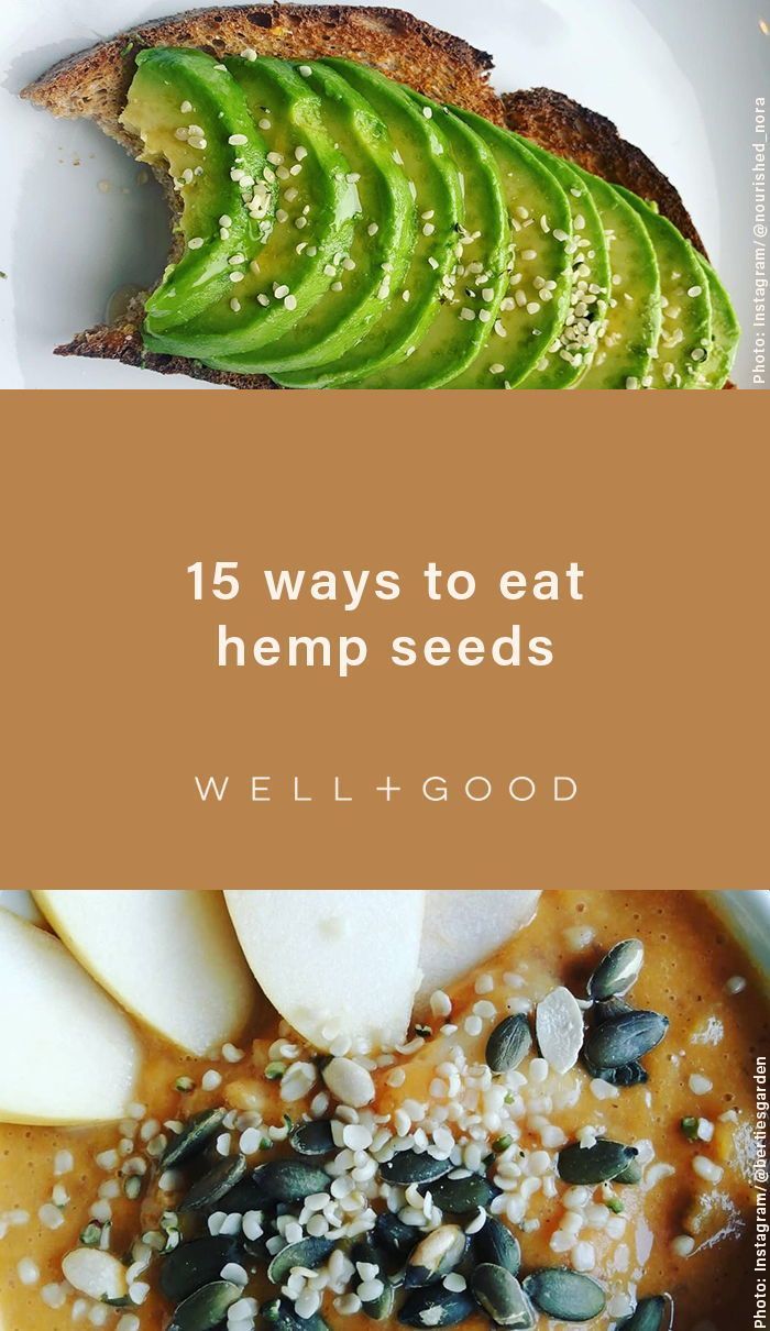 an avocado slice on top of bread with seeds in it and the words, 15 ways to eat hemp seeds well - good