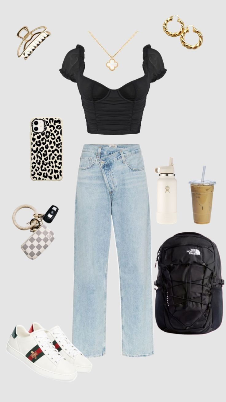 Classy and stylish outfit for the first day of school 🏫 Comfortable and dress code appropriate 🥰 Preppy Outfit For School, Preppy School Outfits Summer, Cute Outfits Back To School, Cute Outfits For School Preppy, Back Go School Outfits, Cute Outfit Boards, Aesthetic Birthday Outfit Ideas, Cute Back To School Outfits Summer, Pink Back To School Outfits