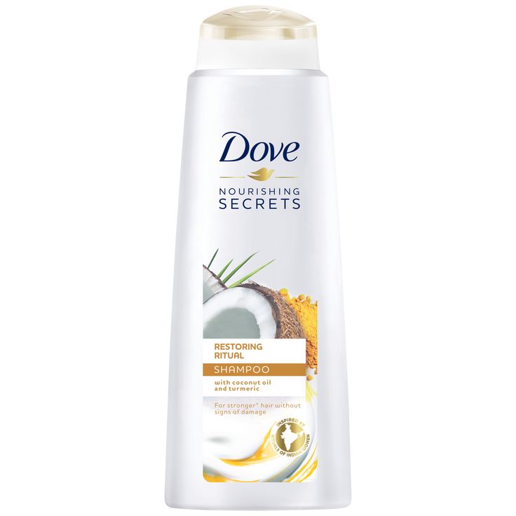 Dove Coconut Shampoo, Coconut Oil And Turmeric, Dove Coconut, Dove Nourishing Secrets, Indian Rituals, Dove Shampoo, Treat Damaged Hair, Coconut Shampoo, Repair Damaged Hair